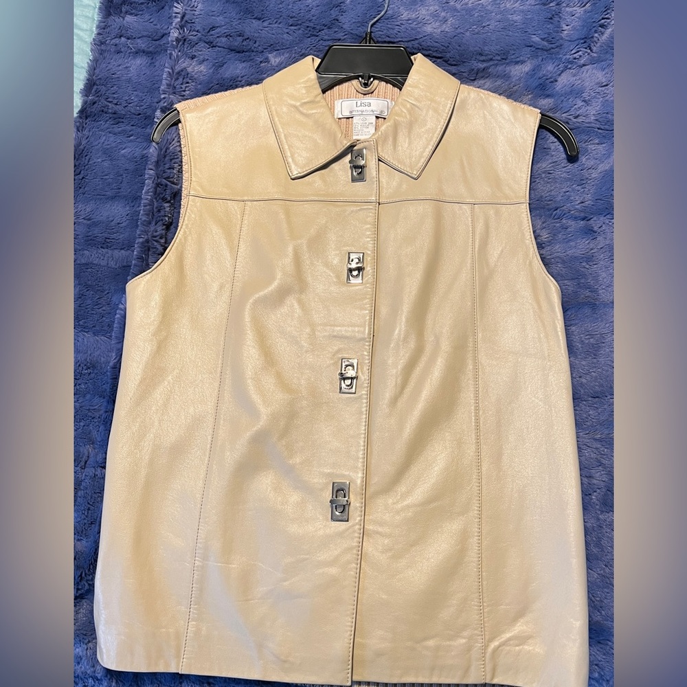 Lisa International Lambs Wool Vest sized L